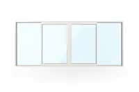 WG 100 Slimline 4-delt Facadeparti
