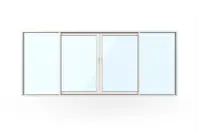 WG 100 Slimline 4-delt Facadeparti