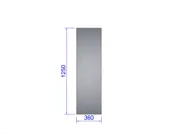 Glas til Gothic 83 cm mur