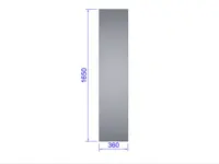 Sideglas Gothic 43 cm mur