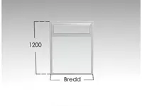 WG 40 Fast vindue m. ventilationsvindue