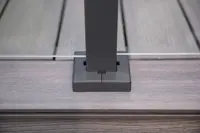 Låg til stolpefod Aluminium glasrækværk Firkantet